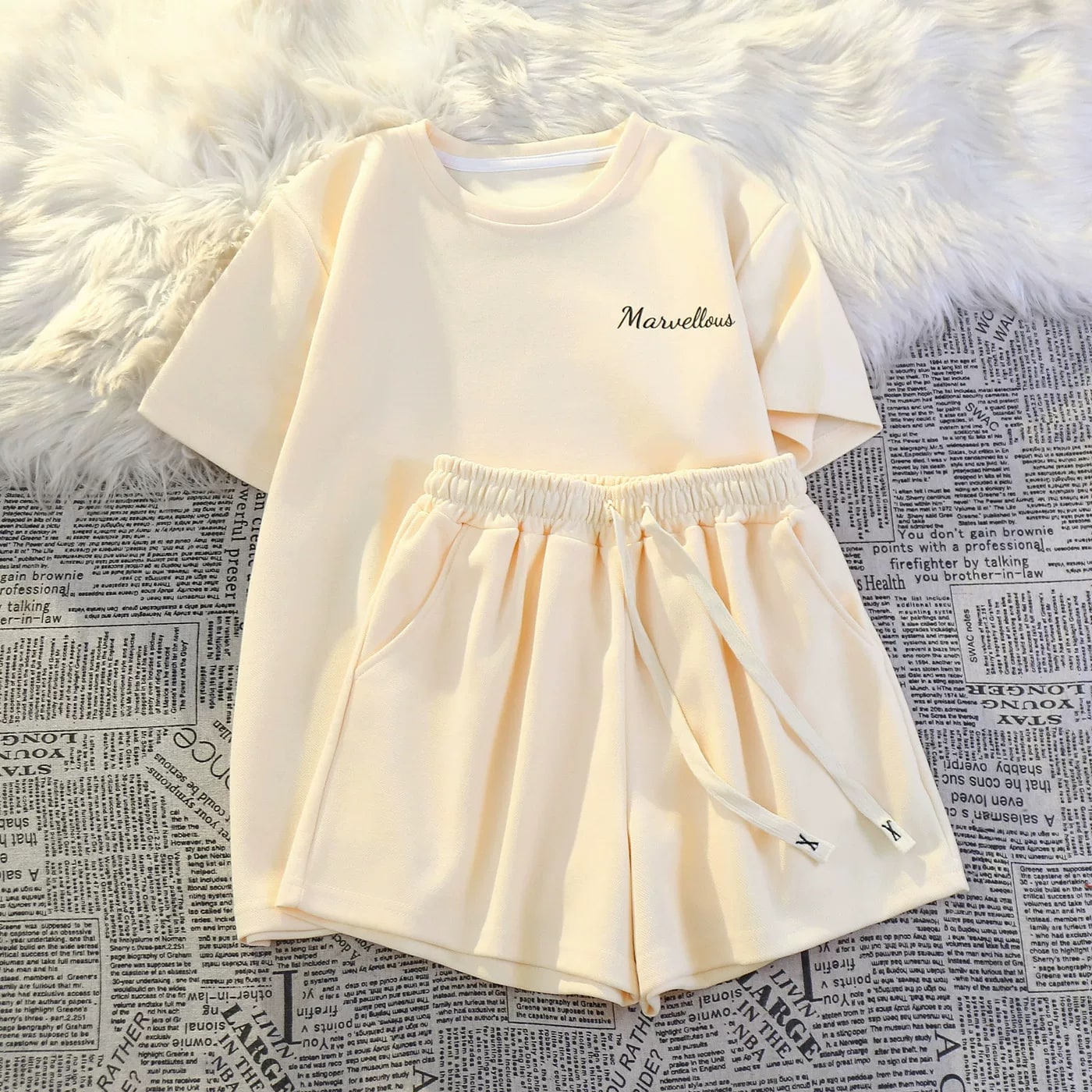 Women's Two-Piece Tee and Shorts Set photo 3