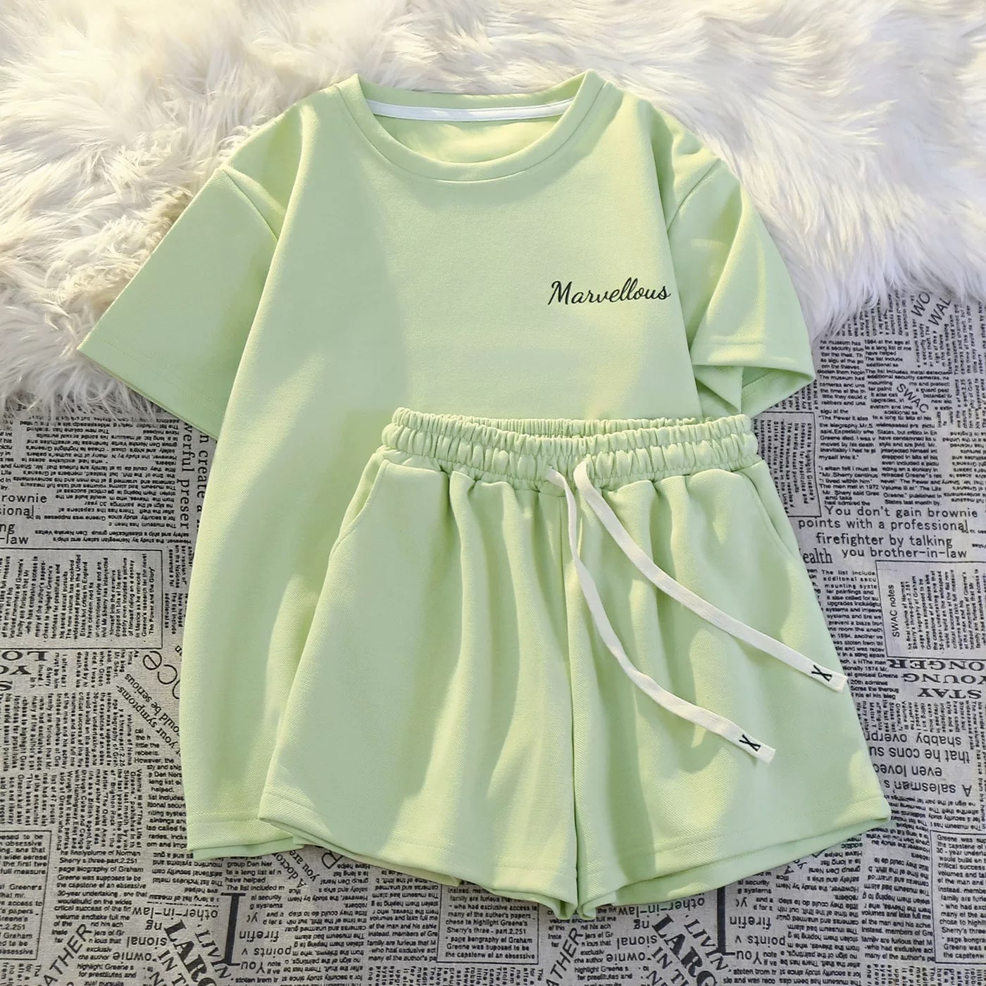 Women's Two-Piece Tee and Shorts Set