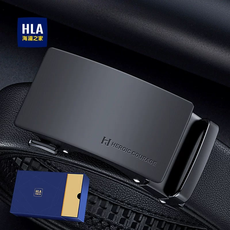 HLA Men's Full-Grain Leather Belt photo 6