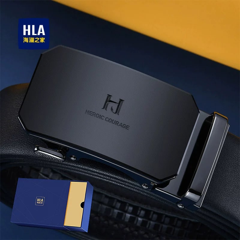 HLA Men's Full-Grain Leather Belt — Fashion on G+ Market