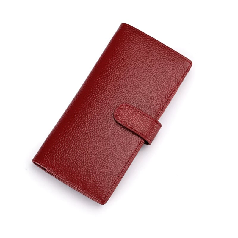 Full-Grain Leather Long Card Wallet with RFID Blocking photo 4