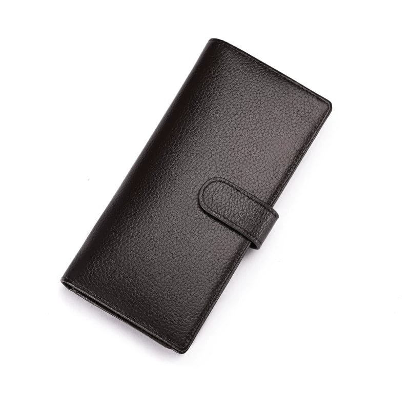 Full-Grain Leather Long Card Wallet with RFID Blocking photo 2