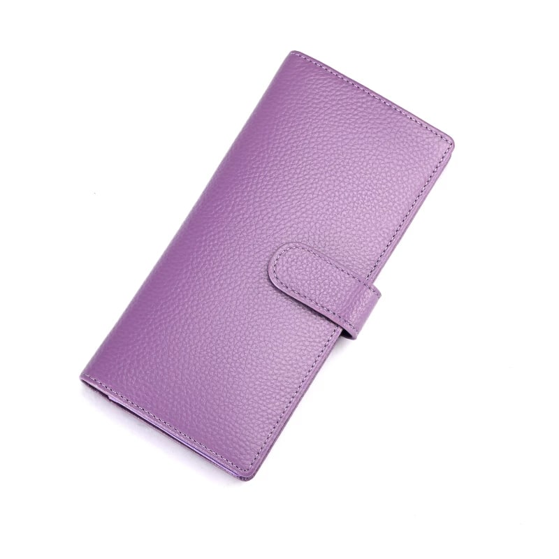 Full-Grain Leather Long Card Wallet with RFID Blocking photo 5