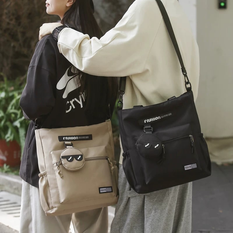 Nylon Tote and Crossbody Bag with Coin Pouch photo 6