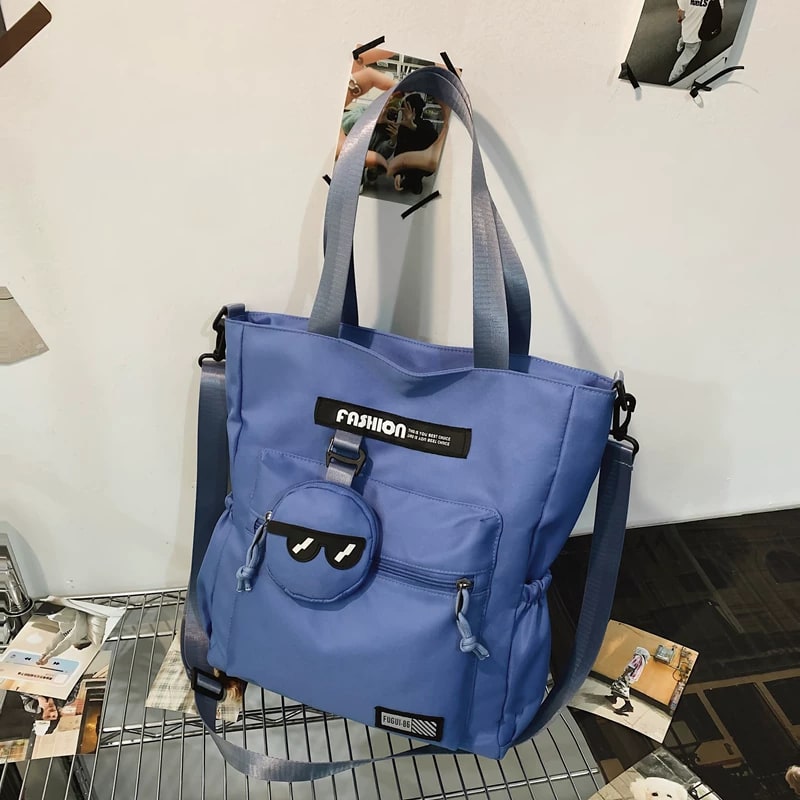 Nylon Tote and Crossbody Bag with Coin Pouch photo 4