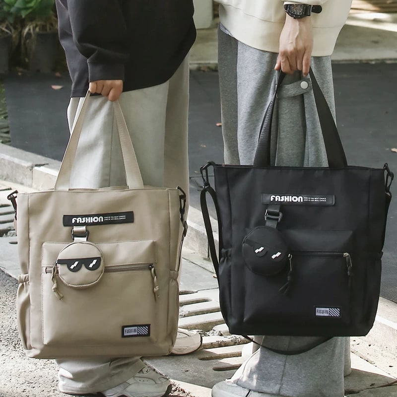 Nylon Tote and Crossbody Bag with Coin Pouch photo 5
