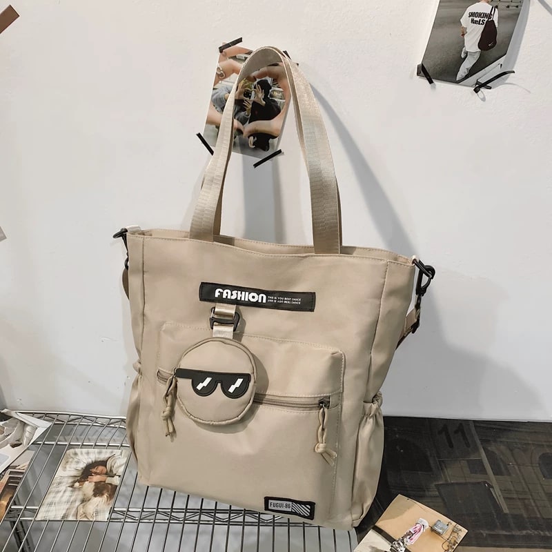 Nylon Tote and Crossbody Bag with Coin Pouch photo 3