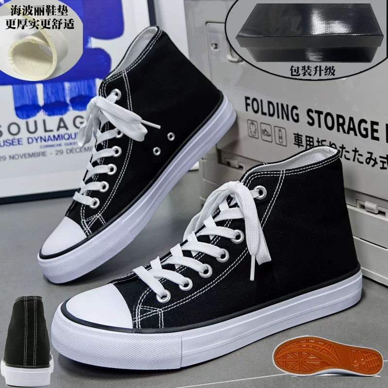 DOUCHUAN High-Top Canvas Sneakers for Men and Women photo 2