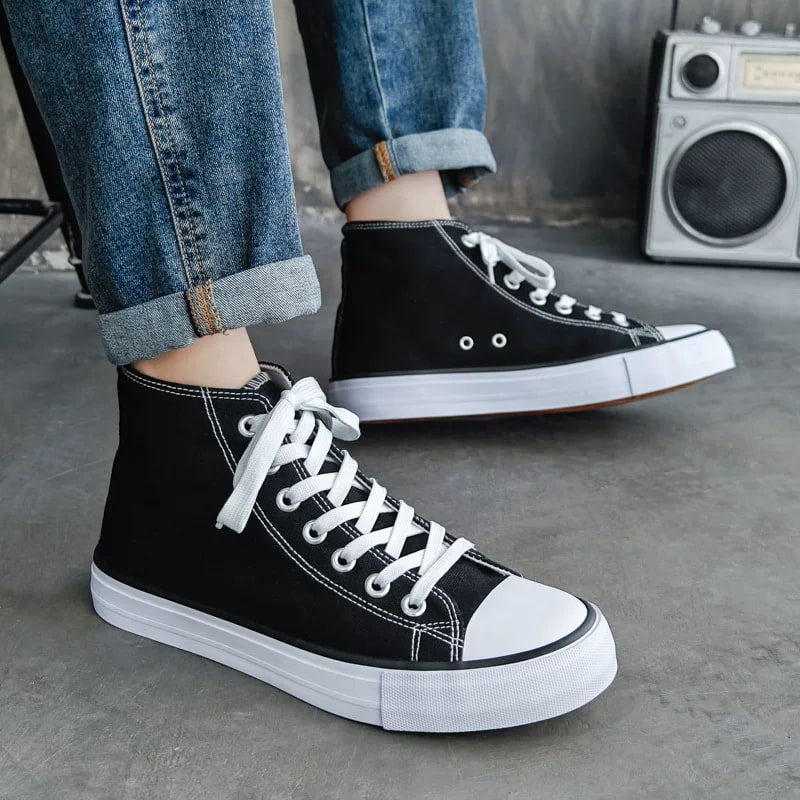 DOUCHUAN High-Top Canvas Sneakers for Men and Women photo 5