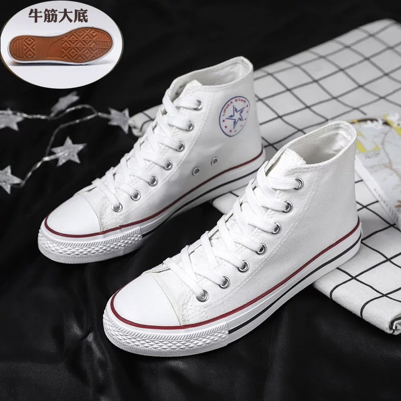 DOUCHUAN High-Top Canvas Sneakers for Men and Women photo 3
