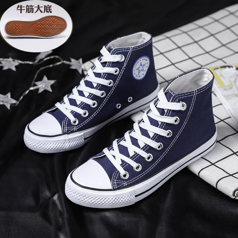 DOUCHUAN High-Top Canvas Sneakers for Men and Women photo 4