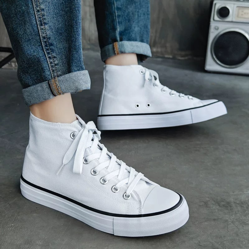DOUCHUAN High-Top Canvas Sneakers for Men and Women photo 6