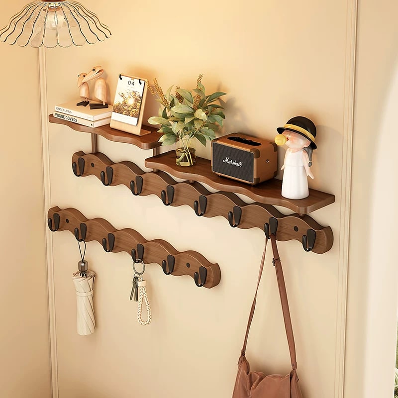 Chu Jun Wall-Mounted Wave Design Coat Rack with Hooks — Home & Furniture on G+ Market