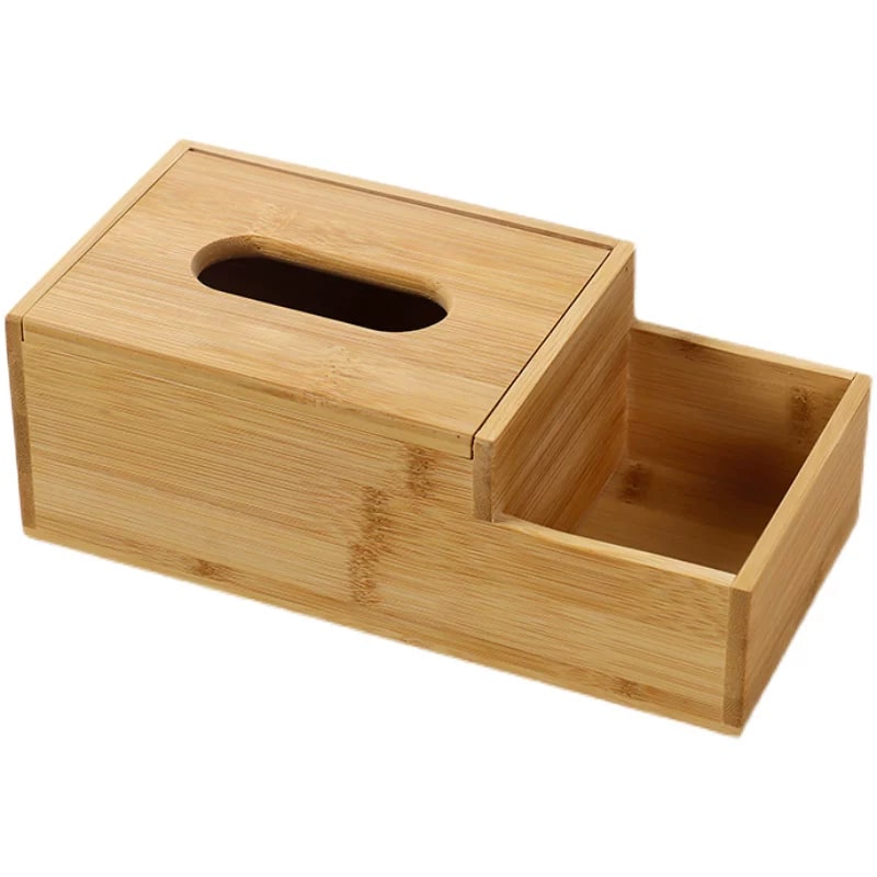 Bamboo Tissue Box and Desktop Organiser photo 6