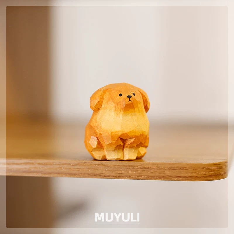 MUYULI Hand-Carved Wooden Animal Ornaments