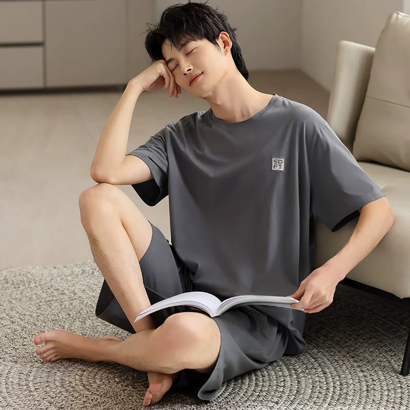 Urban Beauty Men's Modal Short Sleeve Shorts Pajama Set — Fashion on G+ Market