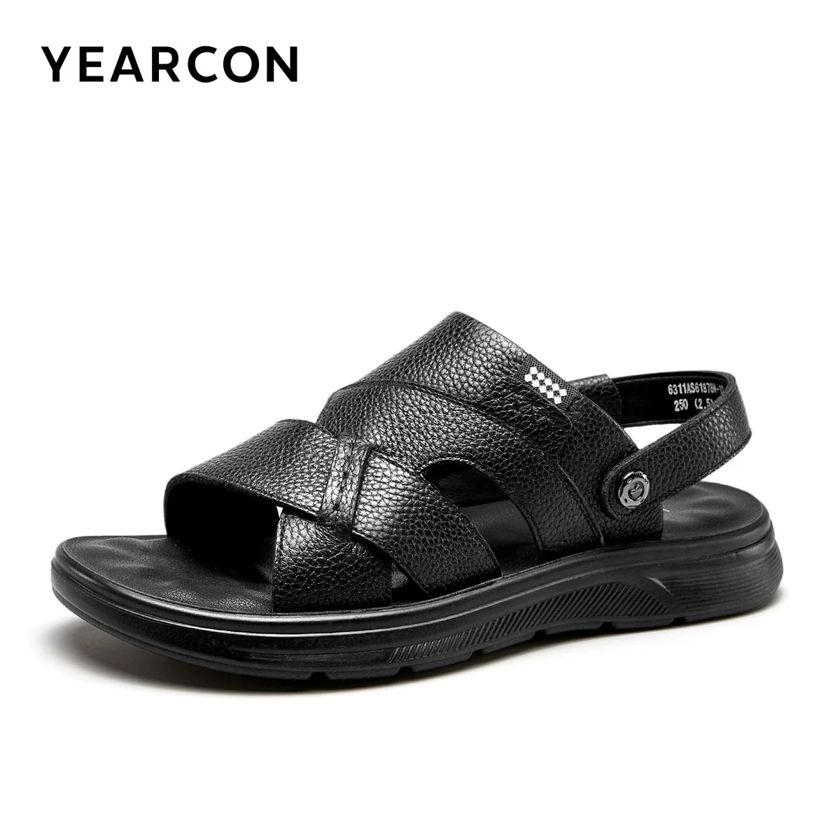 YEARCON Mens Leather Slip-On Sandals — Fashion on G+ Market