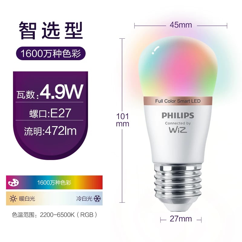 Philips WiZ Wi-Fi Smart LED Bulb photo 4