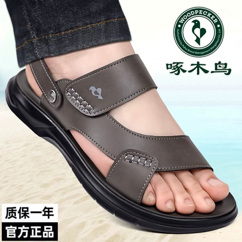 TUCANO Men's Leather Open-Toe Beach Sandals photo 4