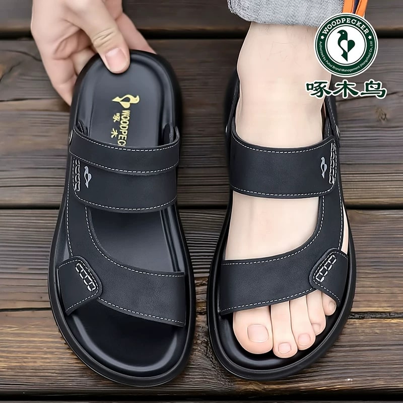 TUCANO Men's Leather Open-Toe Beach Sandals photo 2