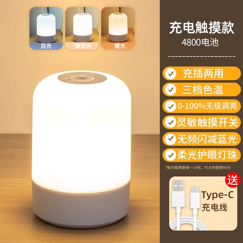 Rechargeable Touch and Remote Bedside Night Light photo 2