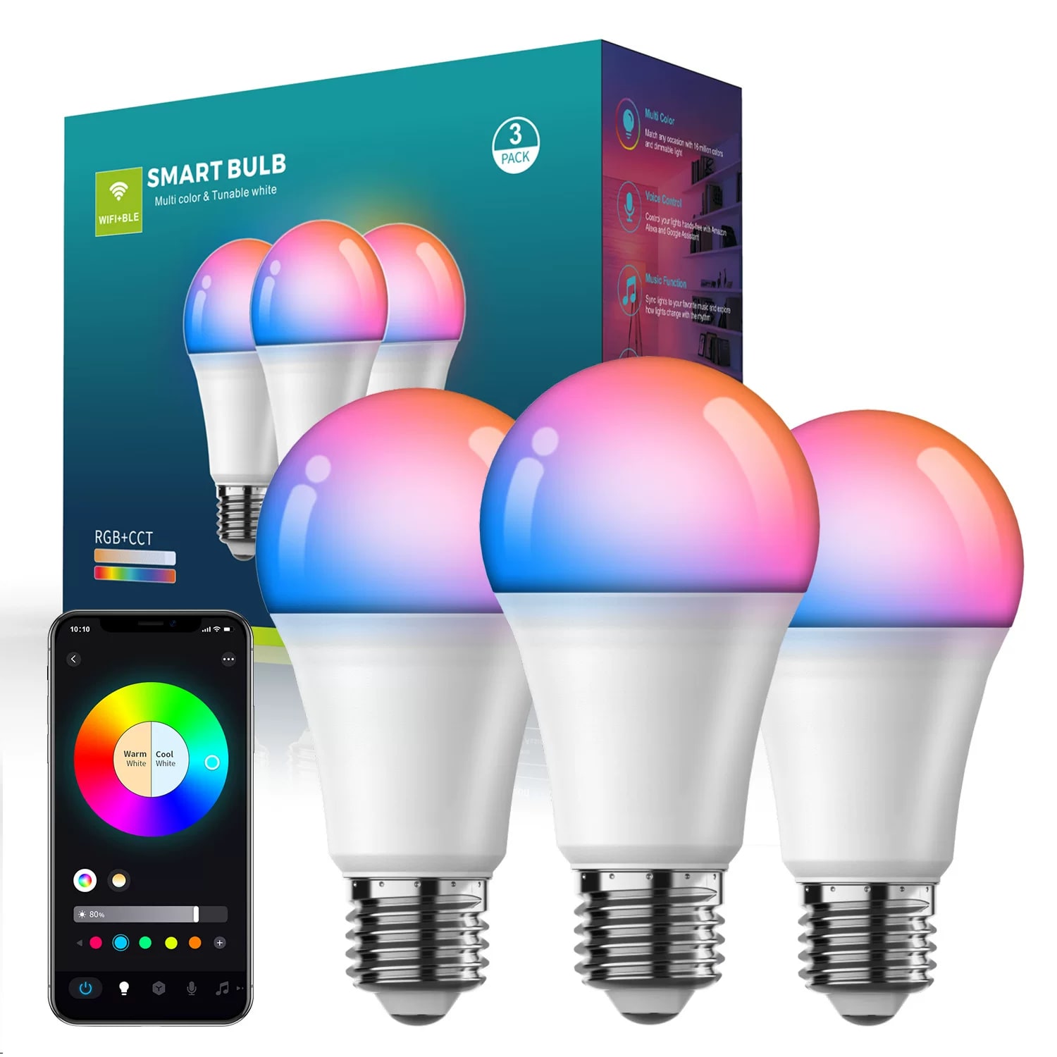 10W Wi-Fi Colour Smart Bulb photo 4