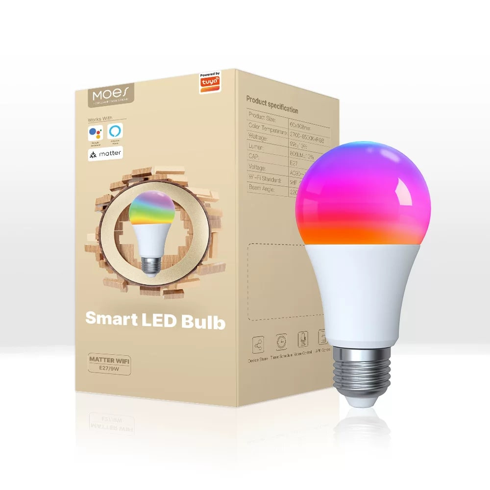 Smart Wi-Fi and Zigbee LED Bulb with Matter Support