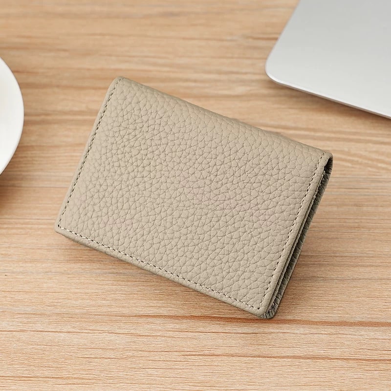 Top-Grain Leather Card and Business Card Holder photo 2