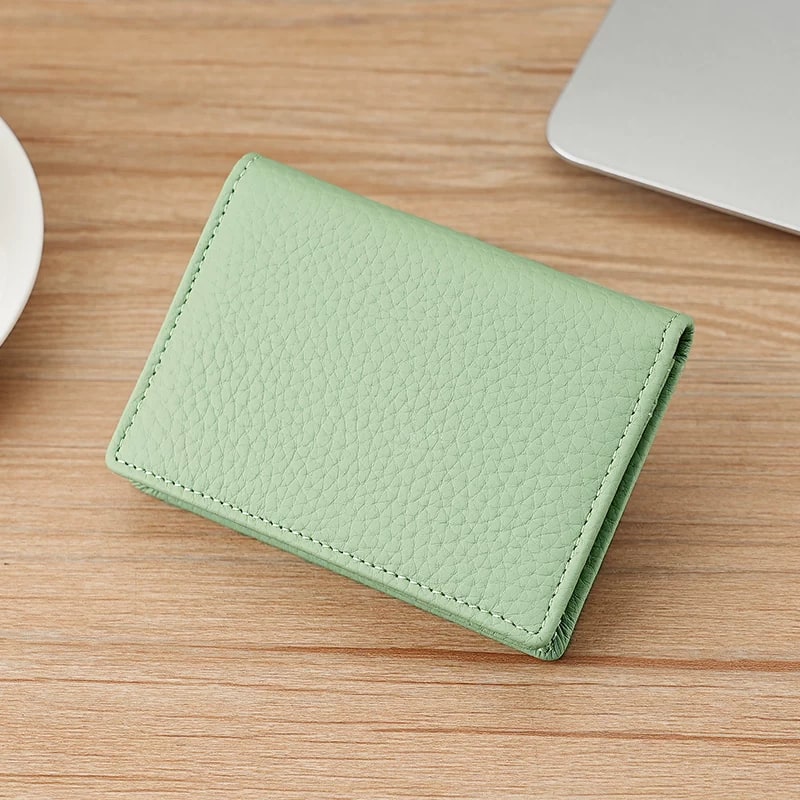 Top-Grain Leather Card and Business Card Holder photo 5