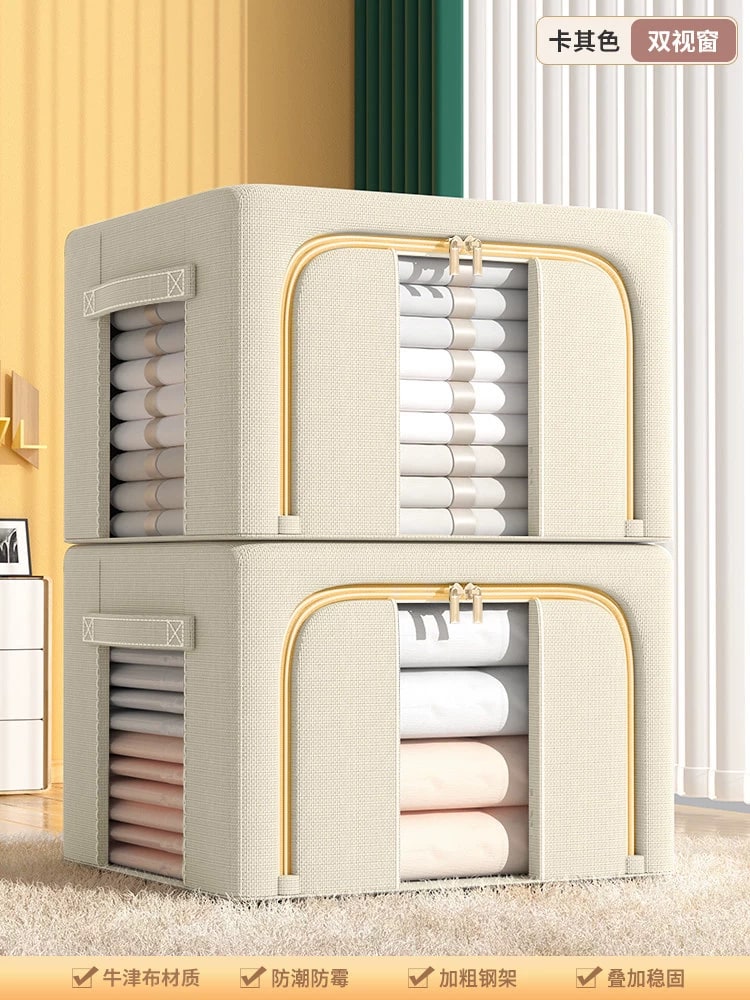 Folding Fabric Storage Boxes with Steel Frame photo 6