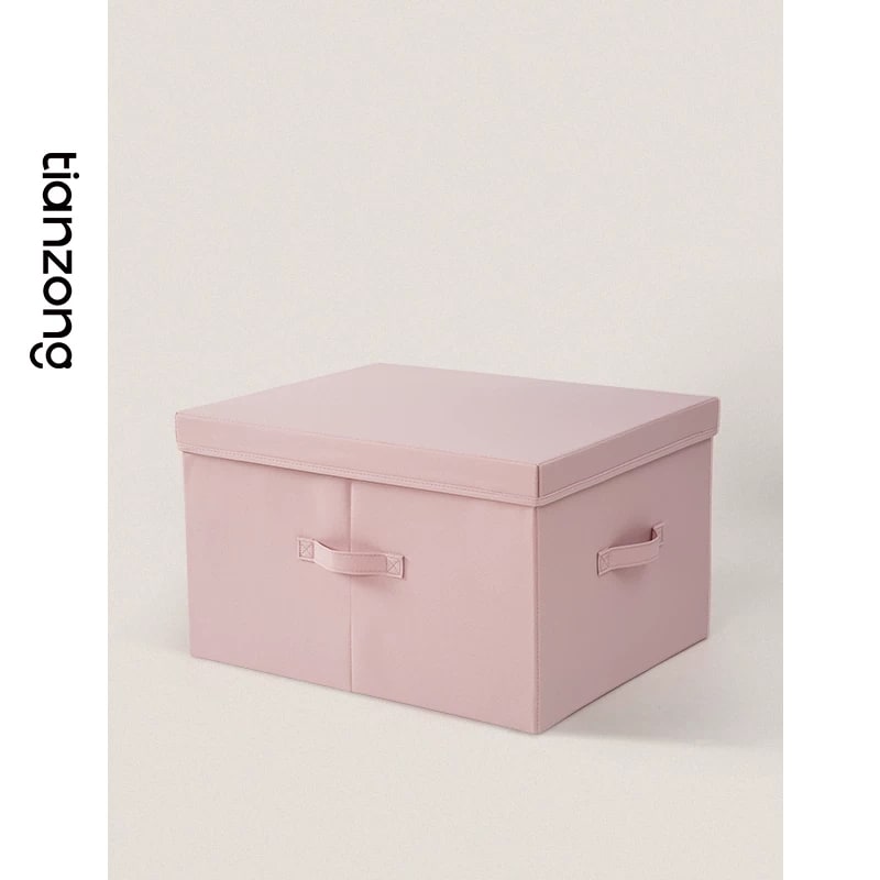 Foldable Fabric Clothes Storage Box with Lid photo 4
