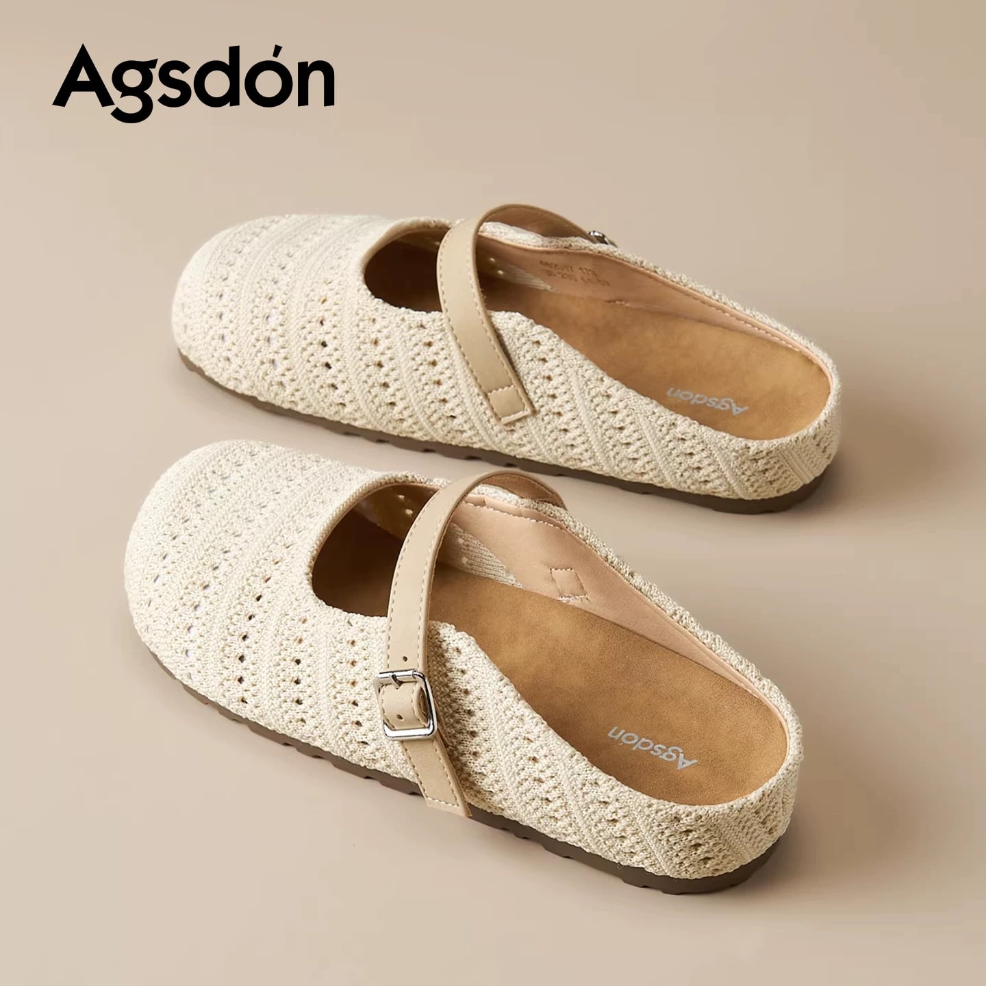 Agsdon Women's Knitted Closed-Toe Mules photo 3