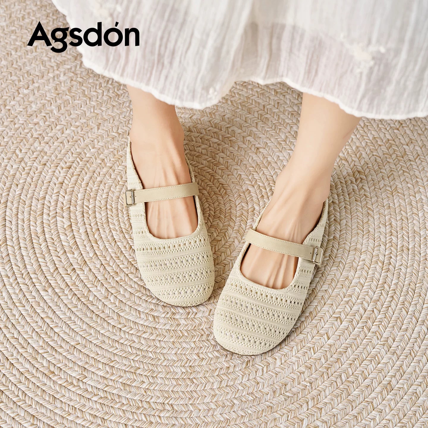 Agsdon Women's Knitted Closed-Toe Mules photo 4