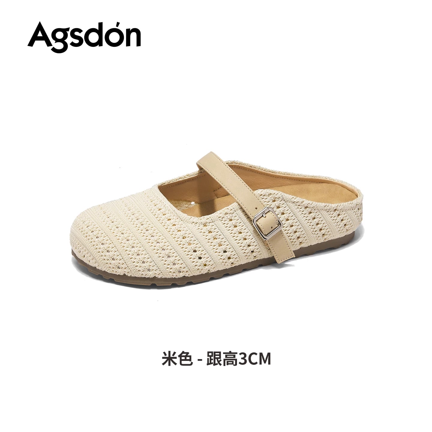 Agsdon Women's Knitted Closed-Toe Mules — Fashion on G+ Market