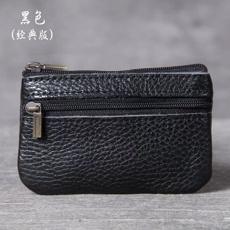 Full Grain Leather Mini Zip Pouch photo 5
