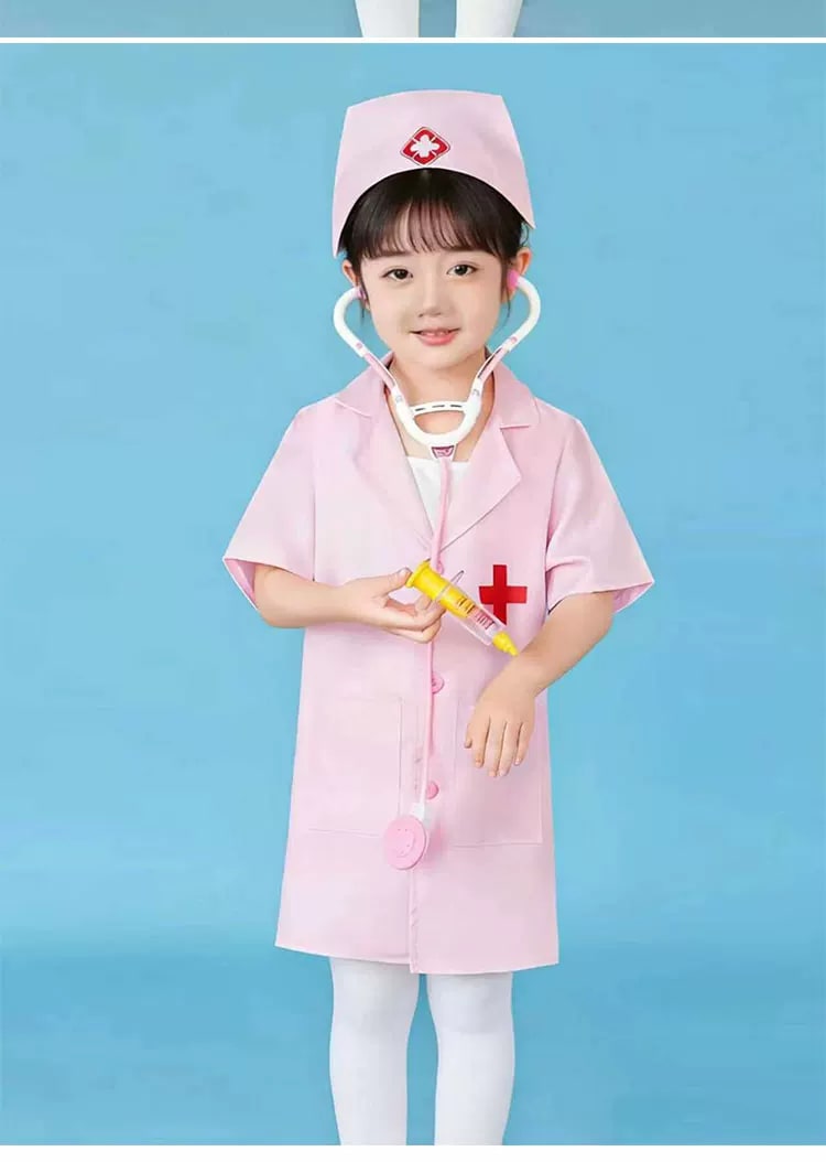 Kids Doctor or Nurse Role Play Costume Set photo 6
