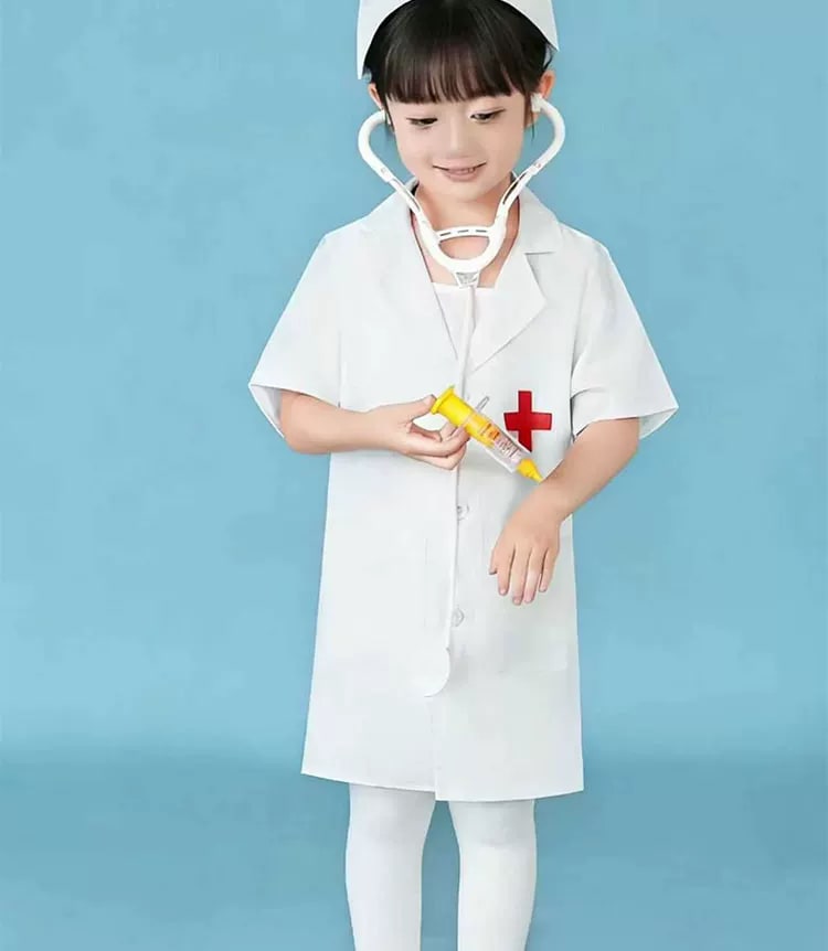 Kids Doctor or Nurse Role Play Costume Set photo 5