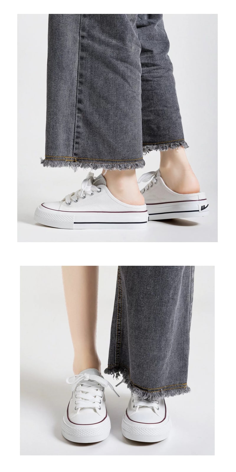Warrior Womens Canvas Slip-On Trainers with Hidden Heel photo 2
