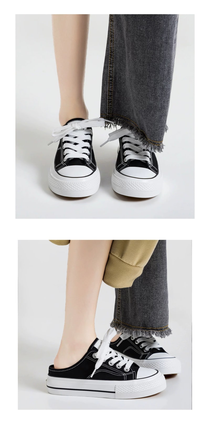 Warrior Womens Canvas Slip-On Trainers with Hidden Heel photo 4
