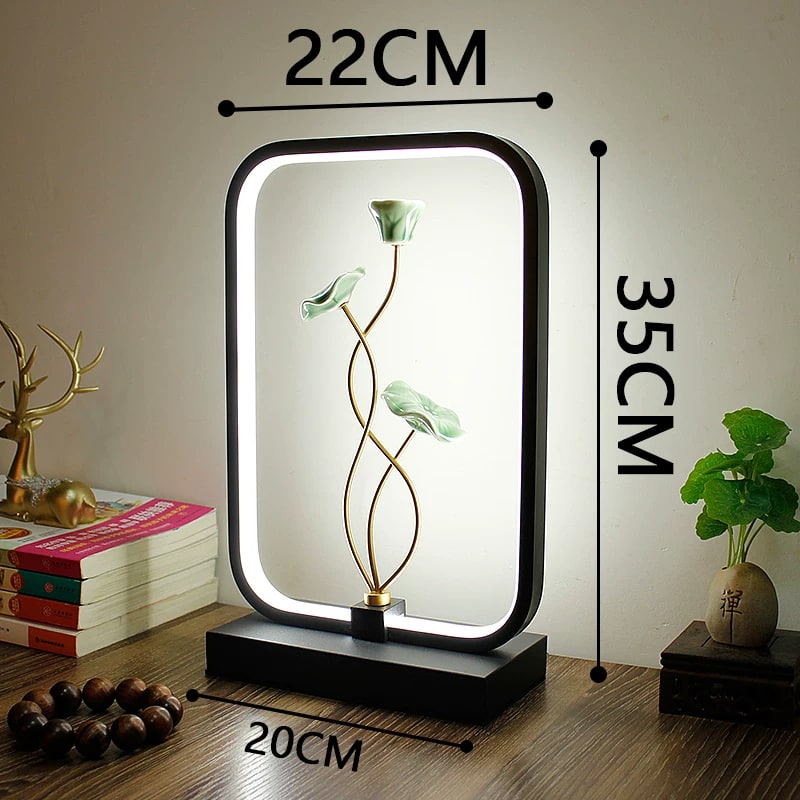 New Chinese Style Retro Creative Bedroom Bedside Table Lamp photo 2