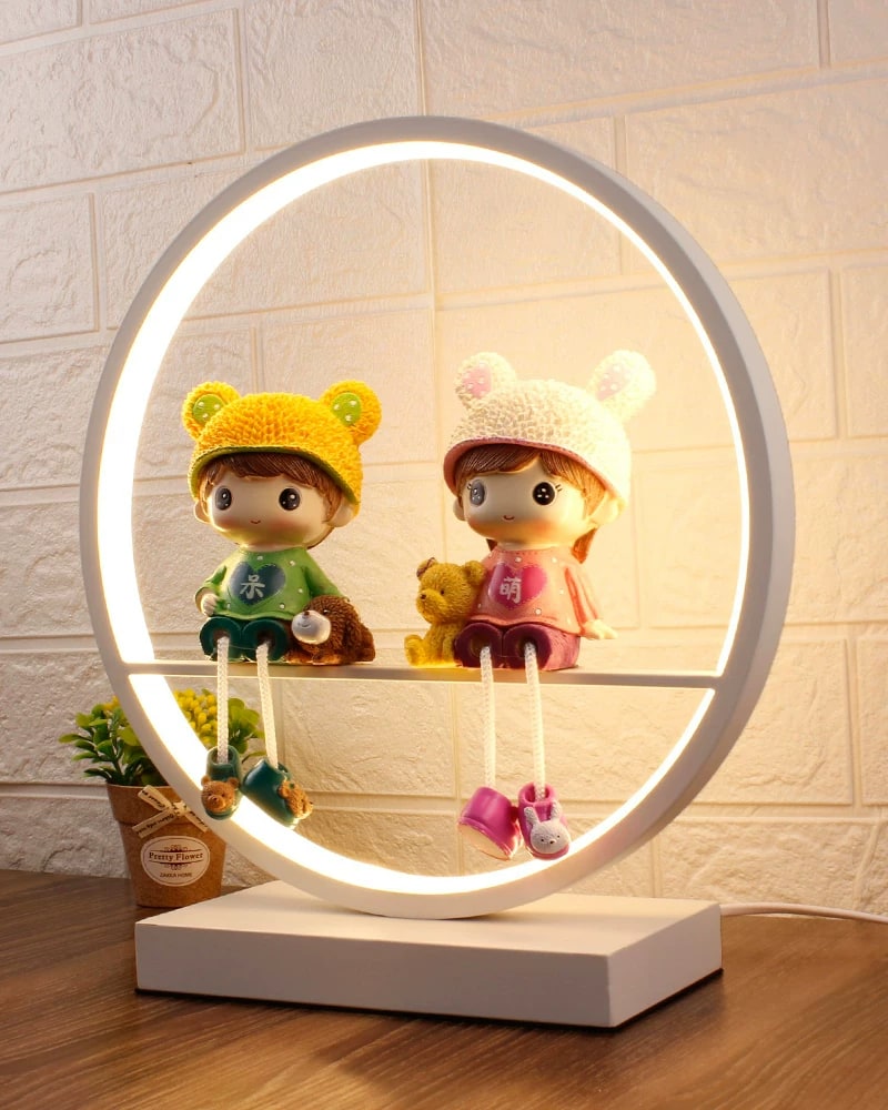 New Chinese Style Retro Creative Bedroom Bedside Table Lamp photo 4