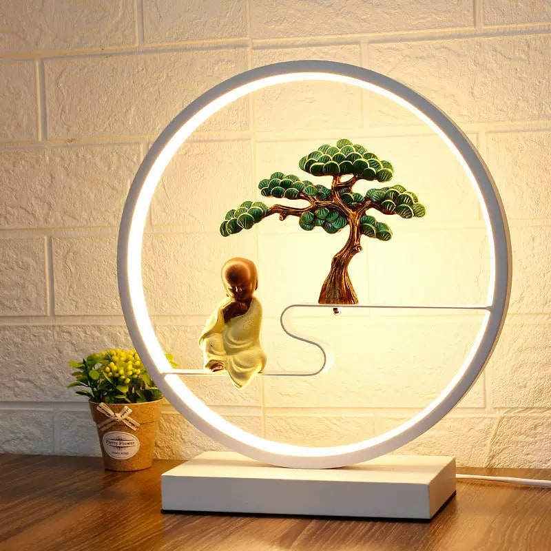 New Chinese Style Retro Creative Bedroom Bedside Table Lamp photo 6