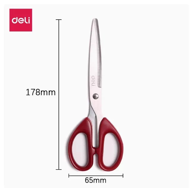 Deli Stainless Steel Office Scissors photo 6