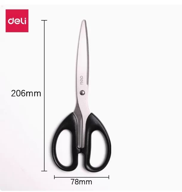 Deli Stainless Steel Office Scissors photo 5