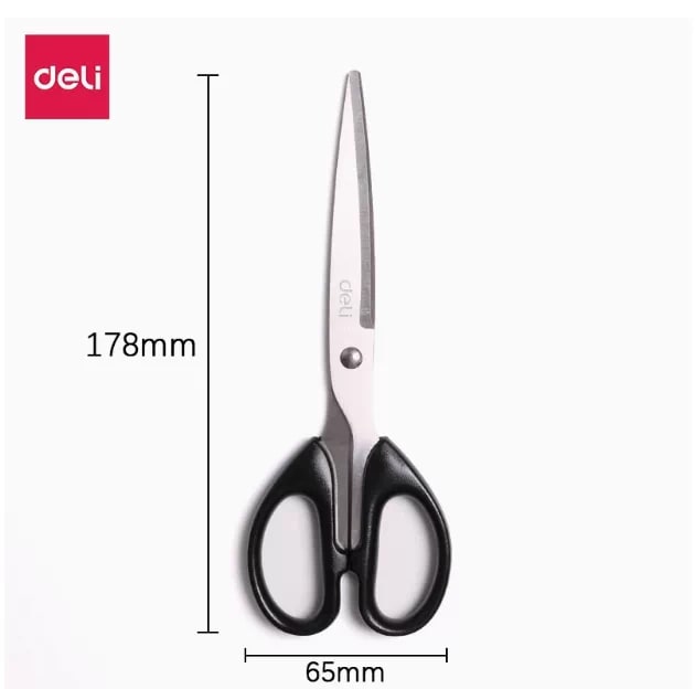 Deli Stainless Steel Office Scissors photo 5