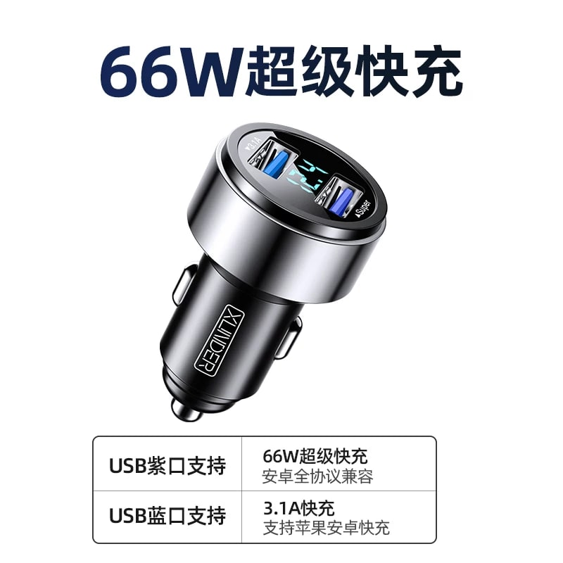66W Dual-Port Fast Car Charger for 12V and 24V Sockets photo 5