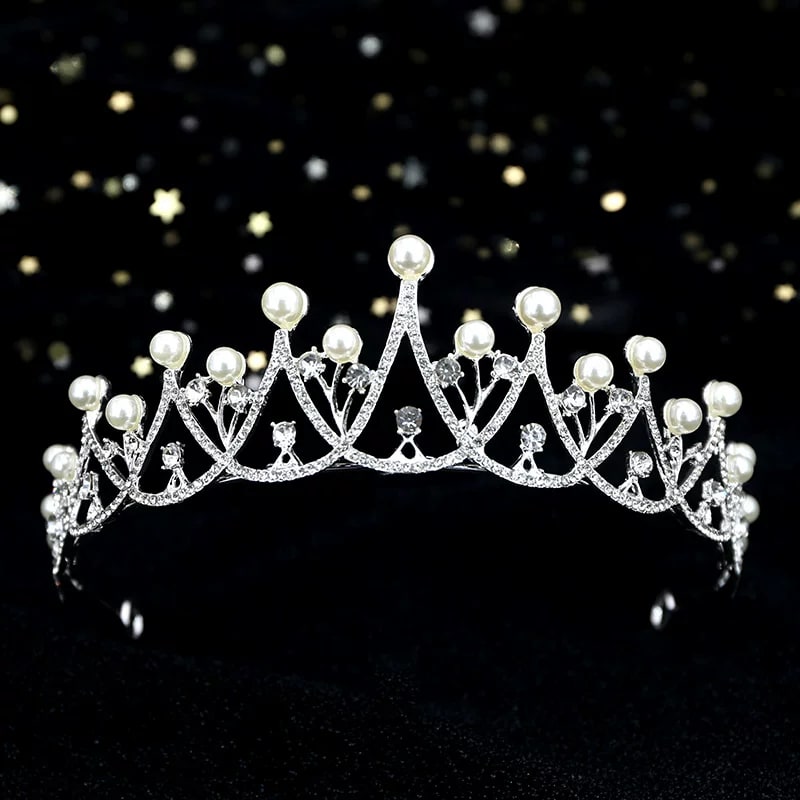 Crystal Crown Tiara and Hair Comb Set photo 2