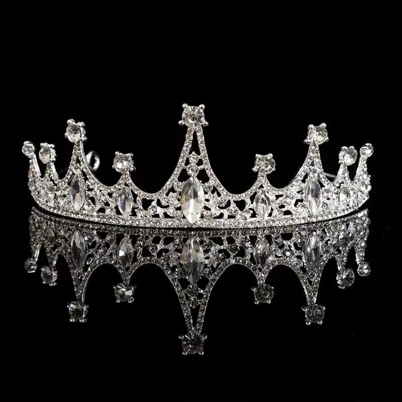 Crystal Crown Tiara and Hair Comb Set