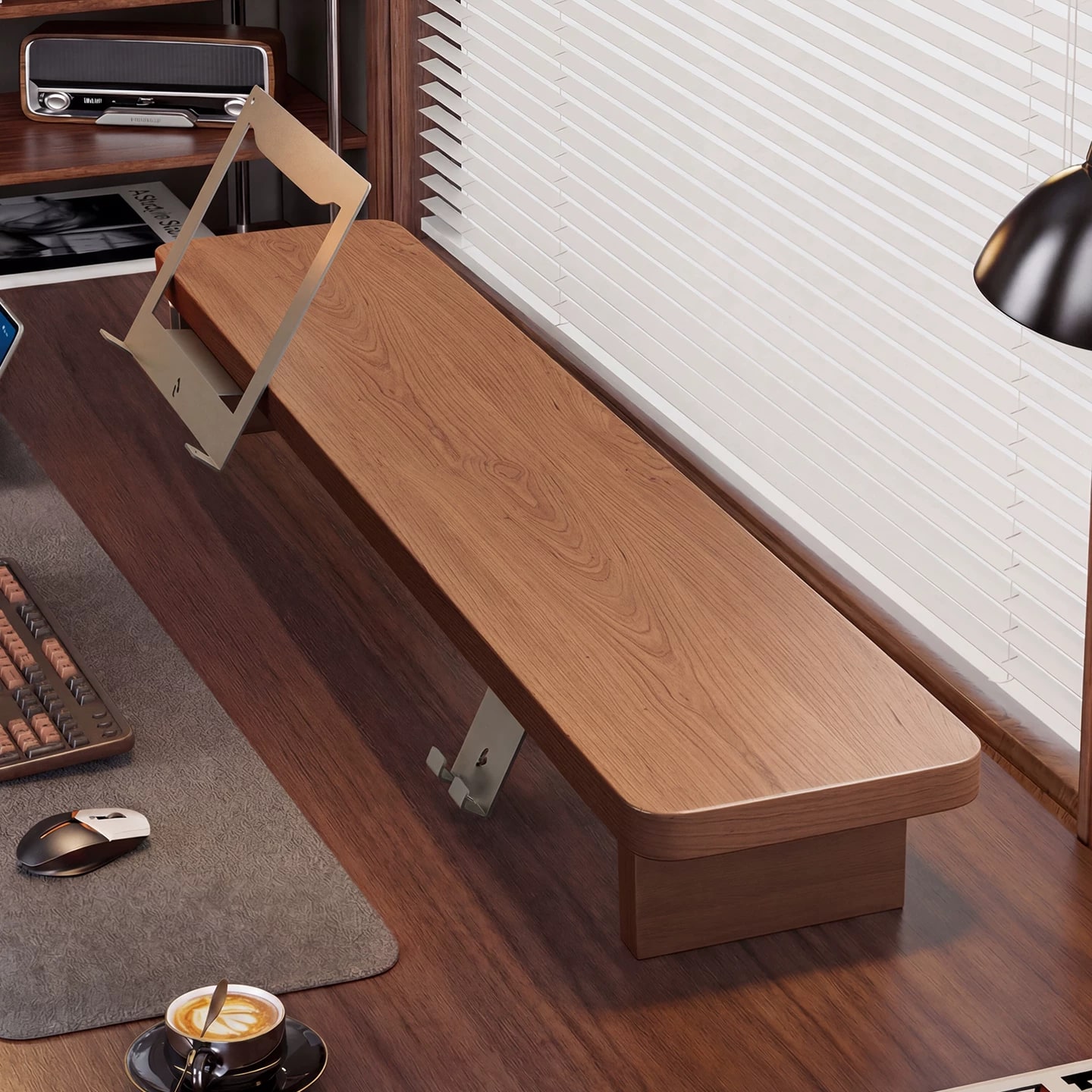 Solid Wood Monitor Stand Riser with Desk Organiser — Home & Furniture on G+ Market