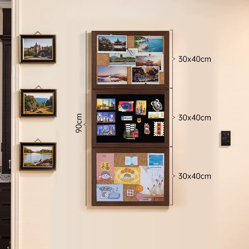 Blackboard and Cork Board Combo Photo Wall Set photo 3
